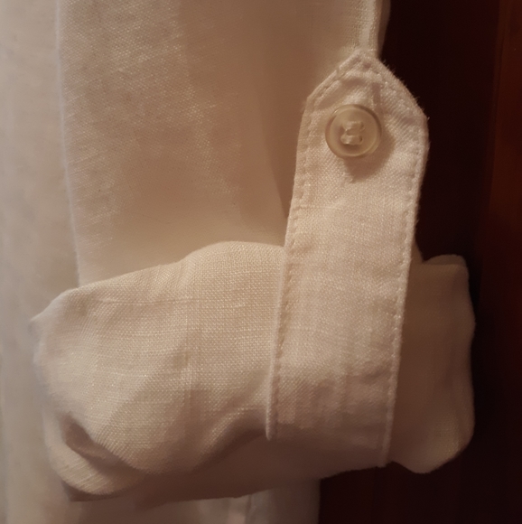 INC Concepts Petite White Button Down Linen Shirt 10P - Picture 5 of 16